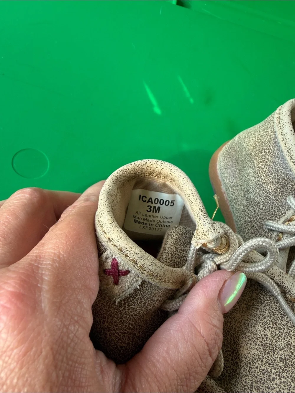Kids Beige/Tan Moccasin-Style Leather Shoes